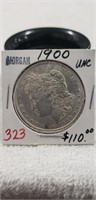 (1) 1900 Morgan Silver One Dollar Coin