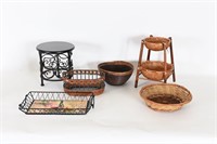 Assorted Baskets, Plant Stand