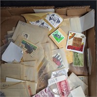 SMALL FLAT OF ASSORTED STAMPS