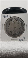 (1) 1902-S Silver One Dollar Coin