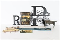 Lake & Cabin Metal/Wood Signs, Personalized Sign