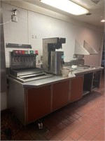 Coke Drink Station With Stainless Steel Cabinet