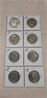 (8) Assorted Kennedy Half Dollar Coins