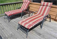 Outdoor Chaise Lounges & Side Table