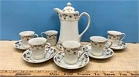 Hand Painted Nippon Hot Chocolate Set (Missing 1