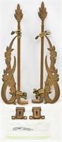 Antique Art Nouveau Swing Arm Curtain Rods