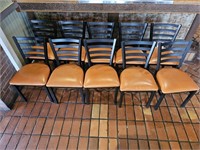 10 Vintage Tangerine Restaurant Chairs