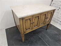 MCM Drexel Marble Top Side Table 28 x 22" high