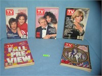 Group of vintage TV Guides