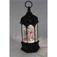 12" Illuminated Glitter Lantern - Snowman