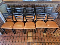 10 Vintage Tangerine Restaurant Chairs