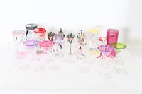 Hand Painted Wine Glasses, Plastic Martini Cups