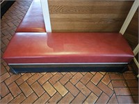 Vintage Red Restaurant Storage Bench