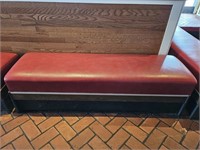 Vintage Red Restaurant Storage Bench