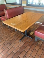 Vintage Oak Top Restaurant Table