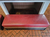 Vintage Red Restaurant Storage Bench