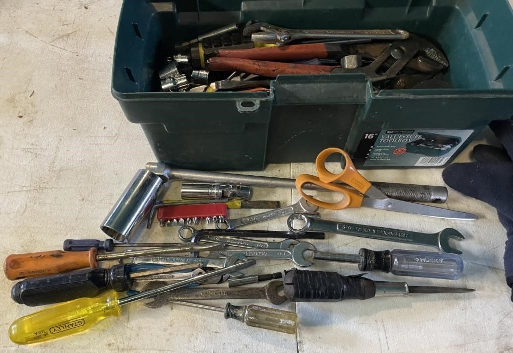Toolbox Packed With Hand Tools
