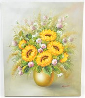 M. Austin Floral Bouquet Oil Painting