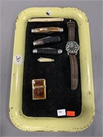 (5) Knives, Zippo, and Watch