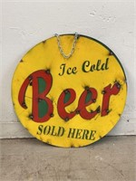 Metal Hanging Beer Sign