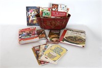 Cookbooks & Decorative Basket
