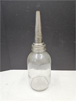 Vintage Master Oil Spout Funnel Top On Jar