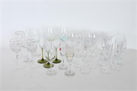 Crystal/Glass Wine, Champagne, Green Stemware