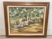 Janet Cook Framed Oil on Canvas