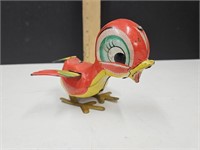 Vintage Tin Toy Bird Doesn't Work Right  3 1/2"h