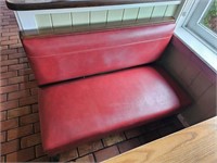 Vintage Red Restaurant Booth