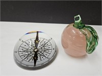 Small Prestige Glass Pink Apple & Compass Style
