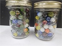 2  Pint Jars of Nice Marbles