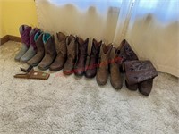 Assorted Mainly Ariat Cowboy Boots