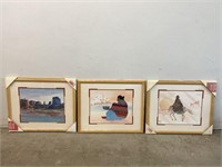 Framed Native American Style Prints