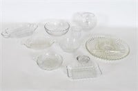 Vintage Pressed Glass & Assorted Serveware