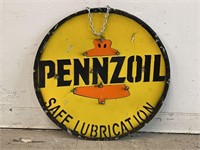 Pennzoil Metal Hanging Sign