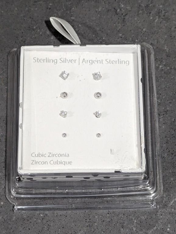 Sterling Silver Earrings Cubic Zirconia