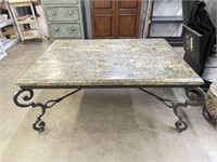 HEAVY Marble & Iron Coffee Table