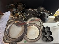 Assorted Silverplate & Other Serving Items