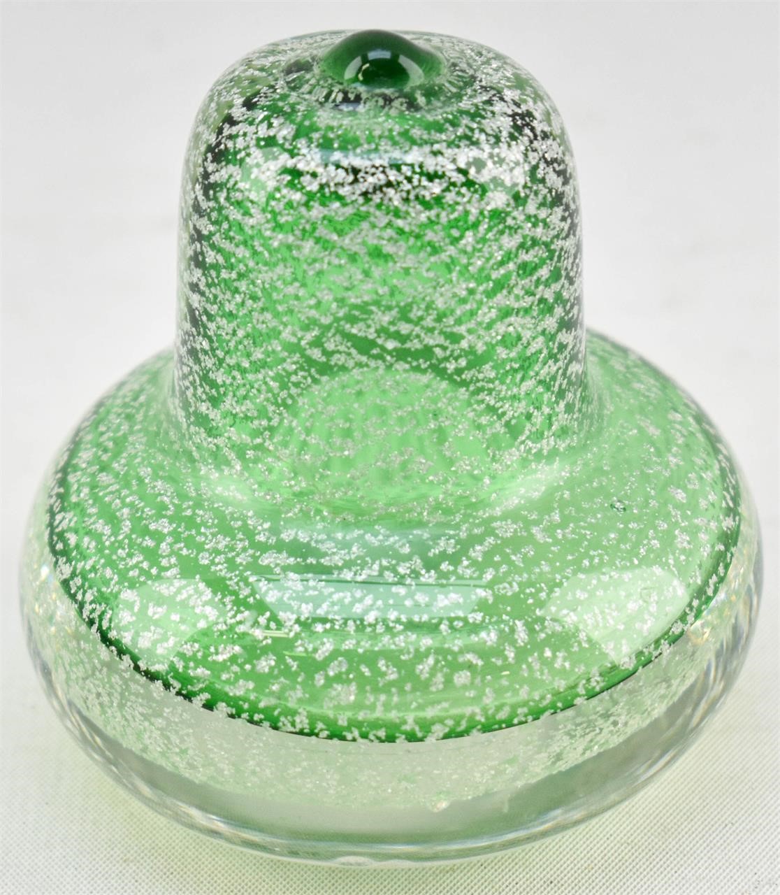 Green Pear Glass Paperweight