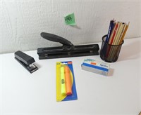 3 Hole Punch, stapler and more