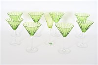 Green/Clear Glass Stemware