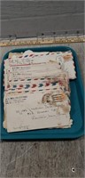Tray Of Assorted WWII Era Letters, Envelopes