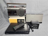 Sony DVD Player, Emerson Radio, GE Speaker,