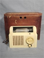 Retro Radio, Wooden Shoe Cleaning Box