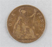 1920 United Kingdom One Penny George V Coin