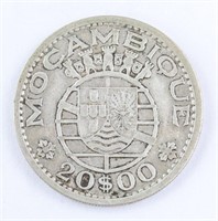 1955 Mocambique 20 Escudos Coin