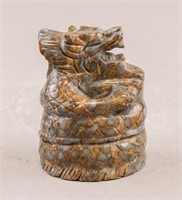 Chinese Fossil Bamboo Stone Carved Dragon