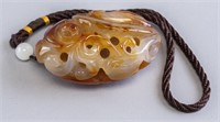 Chinese Agate Carved Toggle