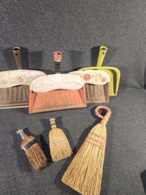 Vintage Dust Pans and Hand Brooms
